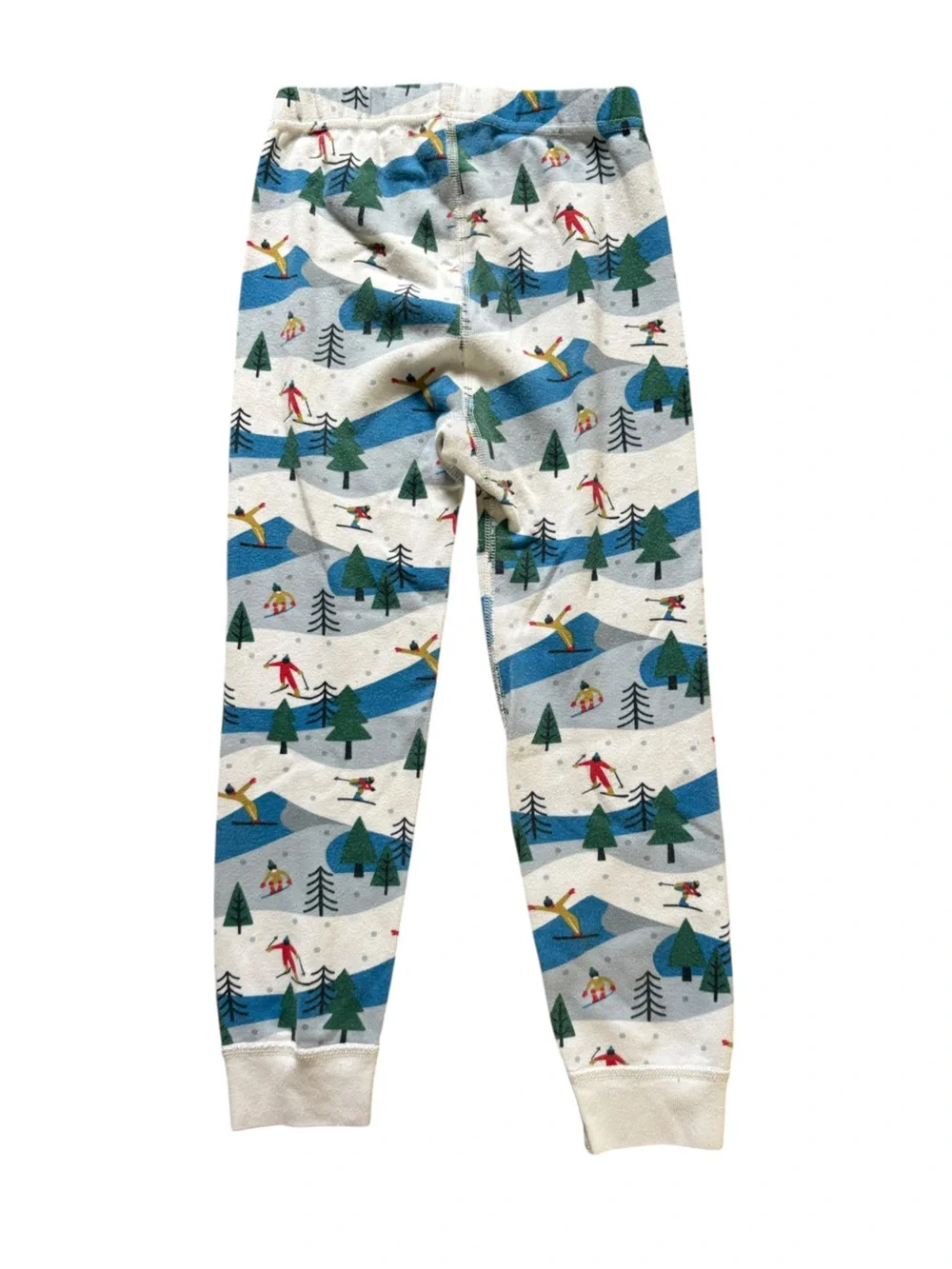 Hanna Andersson Organic Cotton Pajama Set Winter Ski Print Kids Size 5 or 110cm